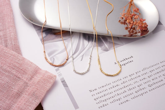 Morse Code Custom Name Necklace for Women - Argesteel