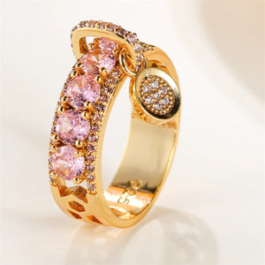 Royal Charm Ring β 925 Silver Gold-Plated Gemstone Elegance