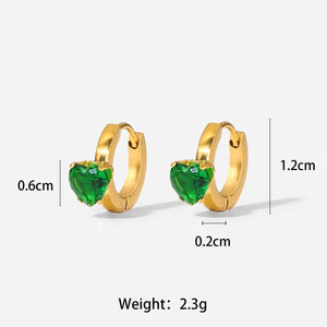 Starlight Elegance β 18K Gold Gemstone Inlaid Earrings