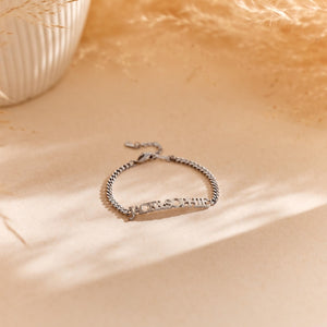 Customized Double Nameplate Name Bracelet for Women - Argesteel