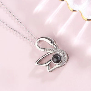 Swan Diamond Projection Necklace - Argesteel