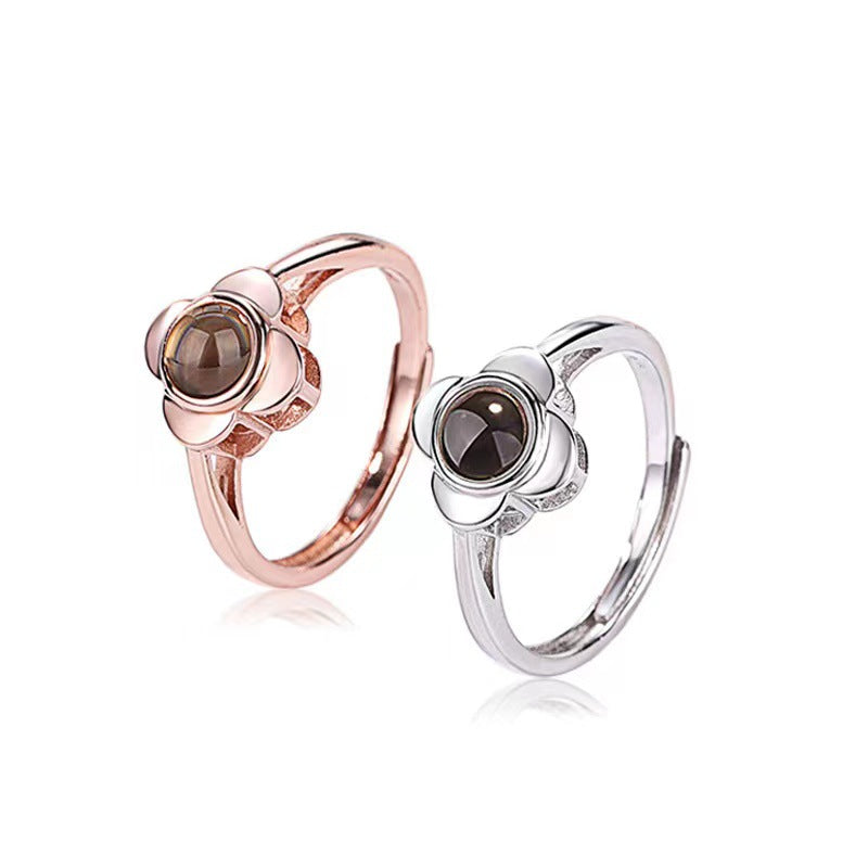 Fashionable Four-Leaf Clover Ring - Simple Projection Design - Argesteel
