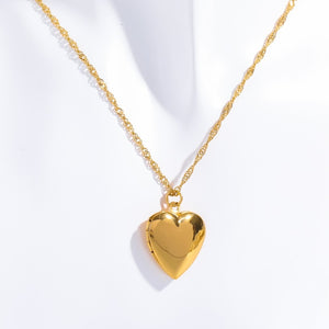 Fashion Heart Locket 18K Gold Plated Detail – Argesteel
