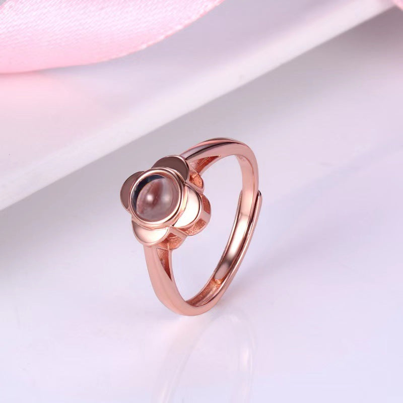Fashionable Four-Leaf Clover Ring - Simple Projection Design - Argesteel