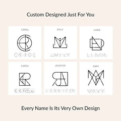 18k gold light luxury combination customized letter necklace - Argesteel