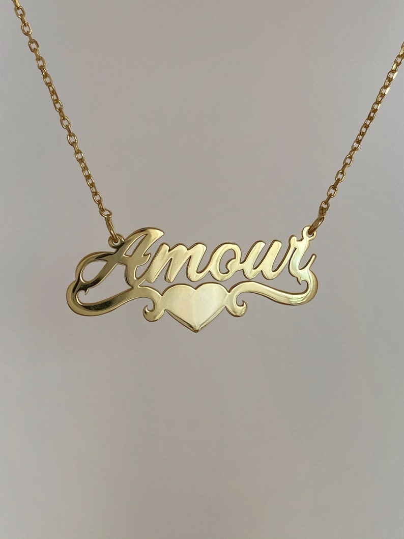 Custom Name Heart Necklace for Women - Argesteel