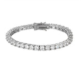 Eternal Sparkle – Pure S925 Silver Full Diamond Tennis Bracelet