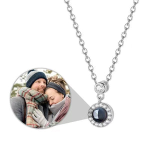 Round Diamond Projection Necklace - Argesteel