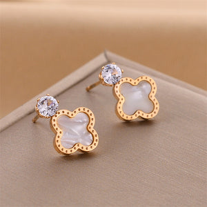 Four-Leaf Clover Earrings for Women - Argesteel