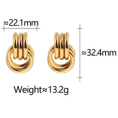 Oria Loop – 18K Gold Multi-Layer C-Hoop Earrings