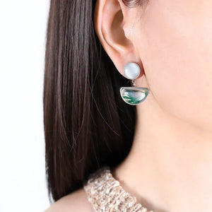 Noble Fashion β 18K Gold Inlaid Gemstone Versatile Earrings