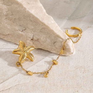 Marina Starfish Earrings - 18K Gold Beach Style Jewelry for Summer