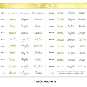 Custom Engraved Name Earrings - Personalized Script Stud Earrings - Argesteel