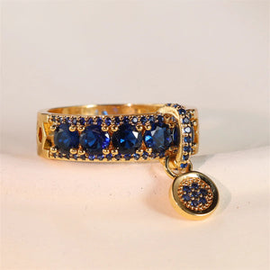 Royal Charm Ring β 925 Silver Gold-Plated Gemstone Elegance