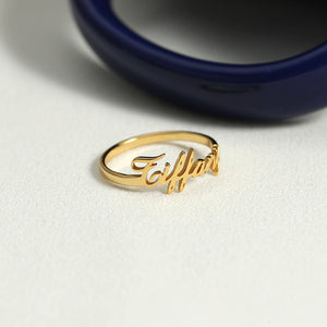 S925 Silver Customizable Letter Ring for Women - Argesteel