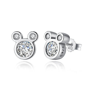 Delicate Dazzling – Diamond Mickey Design Zirconia Earrings