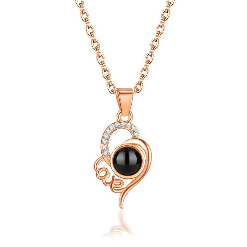 Heart Love Projection Necklace for Women - Argesteel