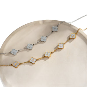 Custom Mother of Pearl Clover Necklace and Sets for Elegant Personalization - Argesteel