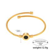 18K gold bracelet featuring twill craftsmanship and round gem