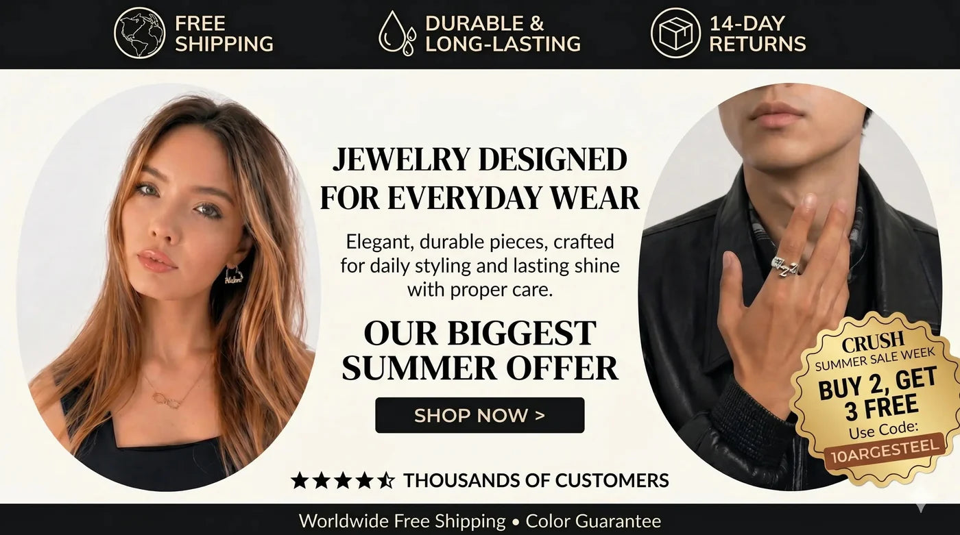 Homepage hero banner - Argesteel jewelry collection