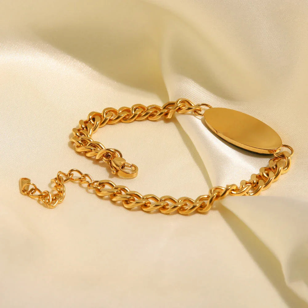 Jade Voyage – 18K Gold Retro African Jade Inlay Bracelet