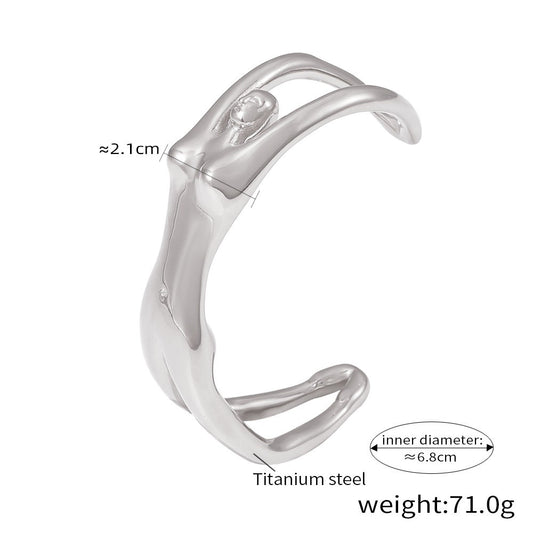 Open Bangle Bracelet for Women - Argesteel