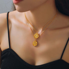Celestia 18K Gold Zodiac Necklace – Elegant Constellation Pendant Necklaces