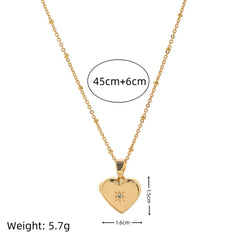 Memoire Glow – 18K Gold Geometric Zircon Photo Locket Necklace