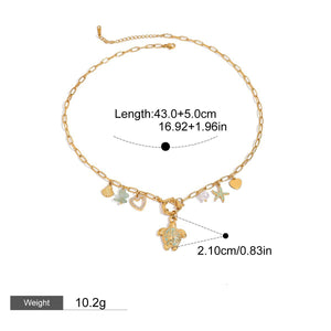 MOM Heart Butterfly Necklace – 18K Gold Plated Gift | Argesteel