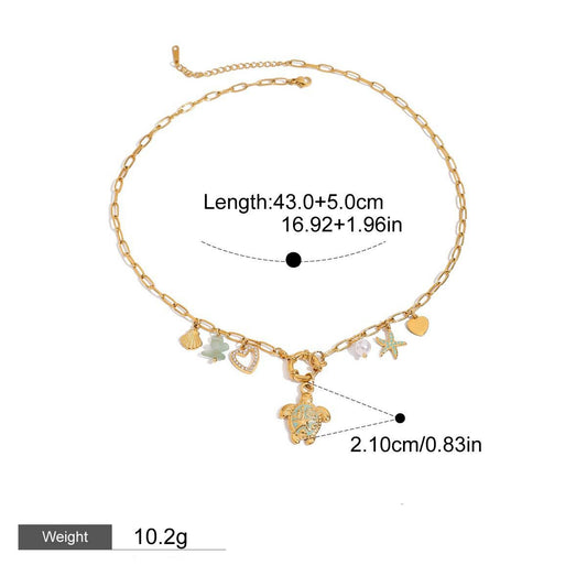 MOM Heart Butterfly Necklace – 18K Gold Plated Gift | Argesteel