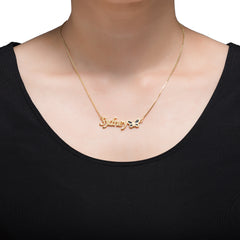 Elegant 925 silver butterfly necklace with personalized name design