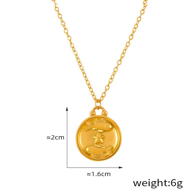 Celestia 18K Gold Zodiac Necklace – Elegant Constellation Pendant Necklaces