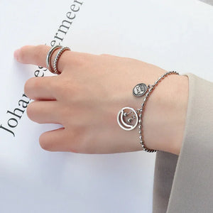 Lucky Vibes – 18K Gold Smiley Face GOOD LUCK Bracelet