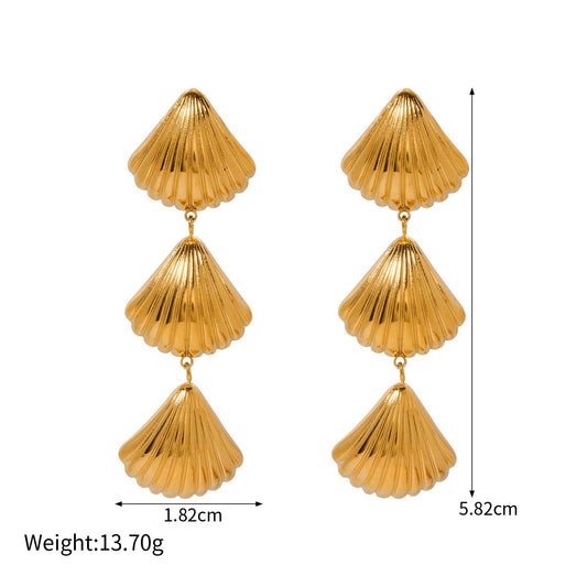 Starfish & Shell Earrings for Women - Argesteel