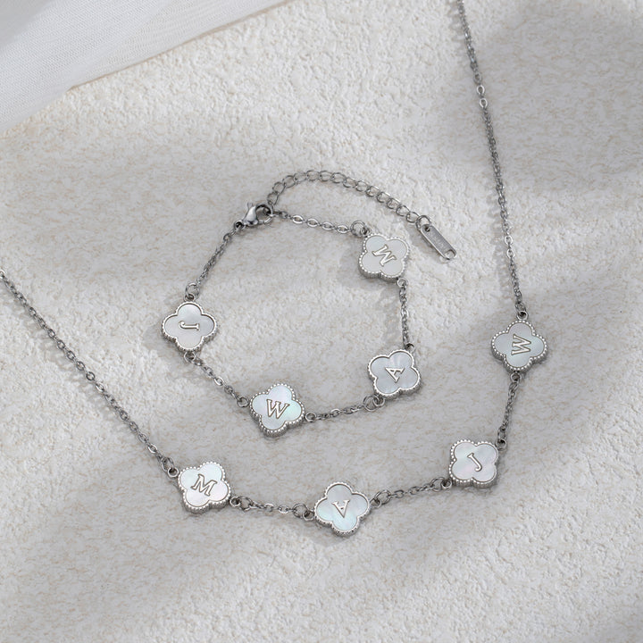 Custom Mother of Pearl Clover Necklace and Sets for Elegant Personalization - Argesteel