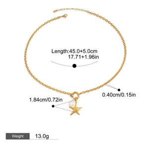 Starfish Pearl Necklace Set – 18K Gold Marine-Inspired Jewelry for Ocean Lovers