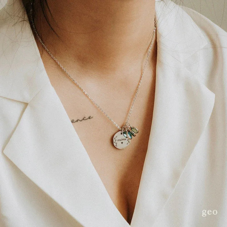 Birthstone Name Necklace – Copper Customizable Jewelry with Personalized Design - Argesteel