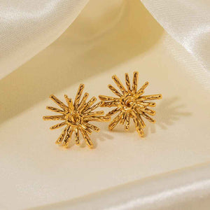 Solara Sunflower Earrings - Luxury 18K Gold Vintage Bloom Design