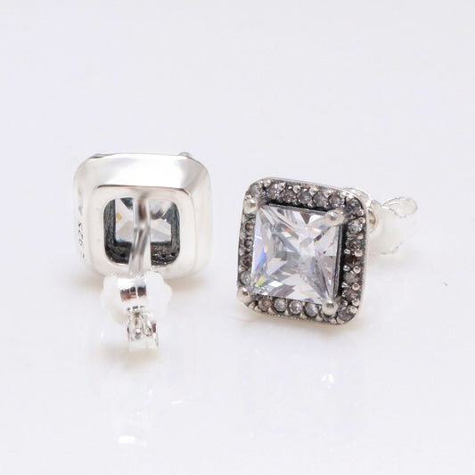 Geometric Square Crystal Earrings for Women - Argesteel