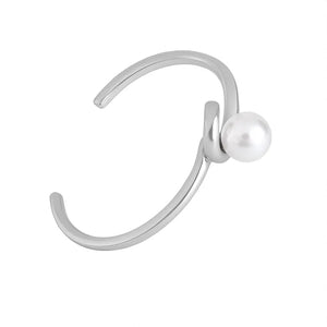 18K Gold Pearl Bracelet – Tied Grace Twisted Pearl Inlaid Open Style - Argesteel