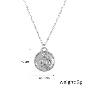 Celestia 18K Gold Zodiac Pendant Necklace - Elegant Constellation Jewelry