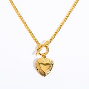 Openable Heart Locket Necklace Worn On Neck – Argesteel