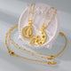 Crescent Moon Diamond Necklace – 18K Gold Plated Light Luxury | Argesteel
