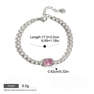 Light Luxury High-End Zircon Bracelet – Elegant & Sparkling Design
