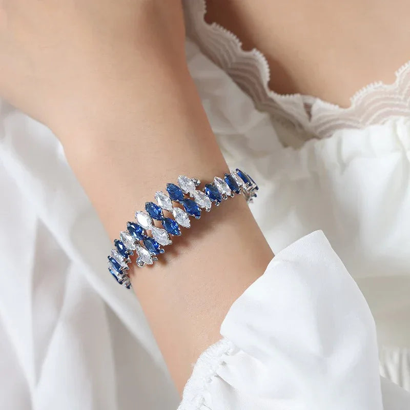 Celestia Gem Bracelet – 18K Gold Dazzling Luxury with Zircon Detailing - Argesteel