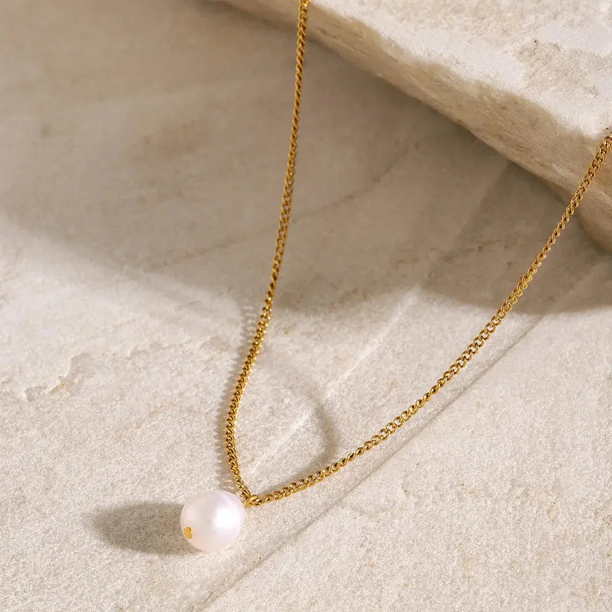Grace Layers – 18K Gold Double Chain Pearl Necklace