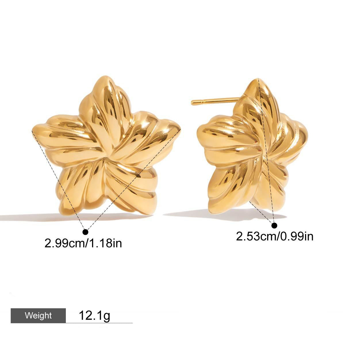 18K Gold Star & Shell Jewelry Set - Argesteel