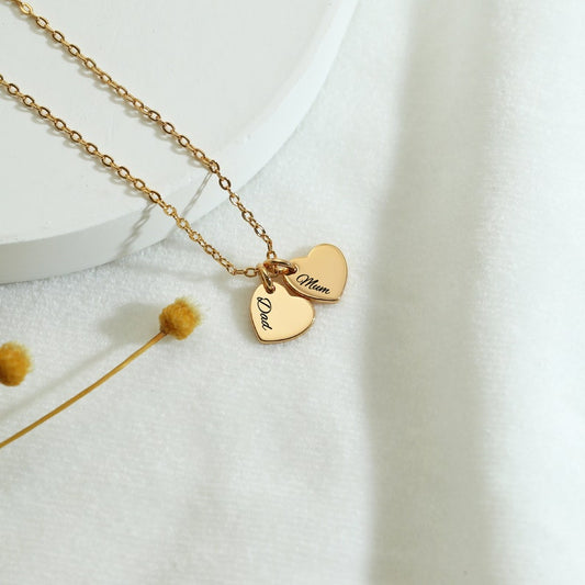 Love Heart Necklace Customizable Name for Women - Argesteel