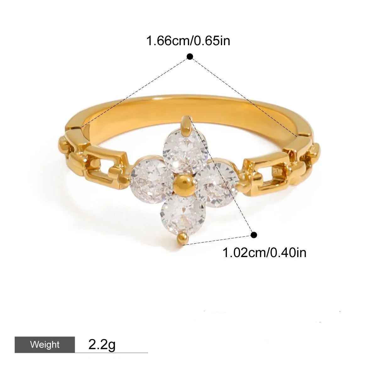 Flower & Butterfly Rings – 18K Gold Gemstone Elegant Nature-Inspired Design