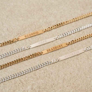 Custom Name Bracelet in 925 Sterling Silver - Personalized Light Luxury Design